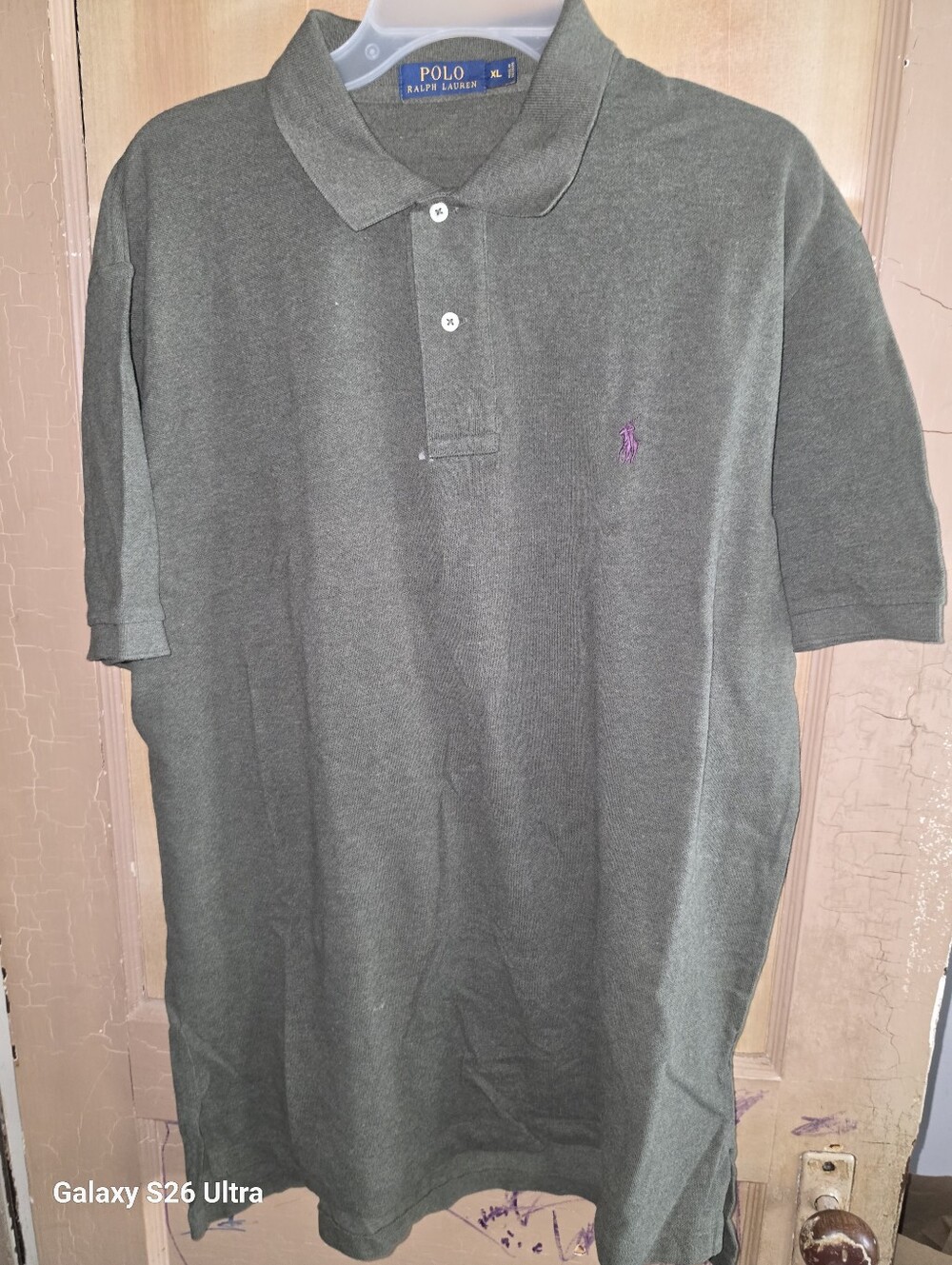 Ralph Lauren Men's Olive Polo with Purple Pony